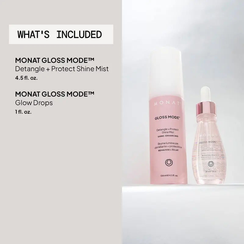 MONAT Gloss Mode Detangle + Protect Shine Mist & Glow Drops