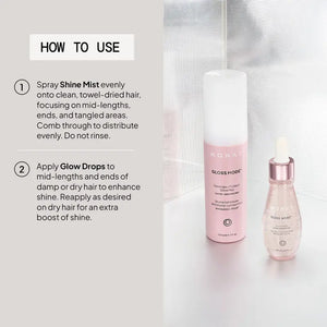 MONAT Gloss Mode Detangle + Protect Shine Mist & Glow Drops